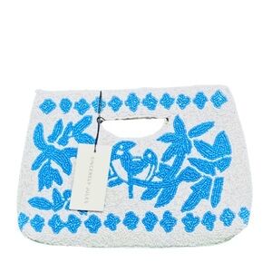 ✨HOST PICK! Viral TJMaxx/Marshalls Beaded Bag Blue Beaded Tropical Clutch – NWT!